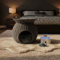 Wicker Feline House Year-Round Use Pet Home Long-Lasting