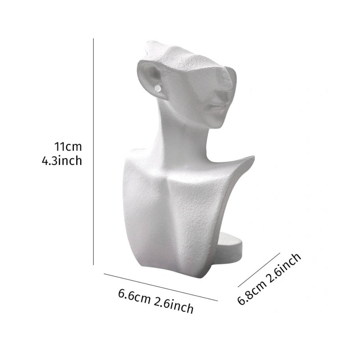 3 Pieces Abstract Face Statue Shiny Finish Modern Bust Figurine for Office