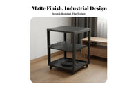 1 Piece 19-inch Network Rack Equipment Stand Rolling Casters Steel Open-frame Adjustable Shelf Locking Suitable for DIY Workspaces Professional Studios