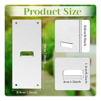 2 Pieces Fence Post Extender with Screws Stable Hardware Flat Profile for DIYers