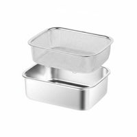 Refrigerator Crisper Box with Drainer Rust-Proof for Pantry