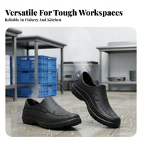 EVA Non-Slip Boots Harsh-Substance-Resistant-Resistant High-Top Waterproof Boots Kitchen Water Shoes for Food Processing Workers, Rainy Days, Farms