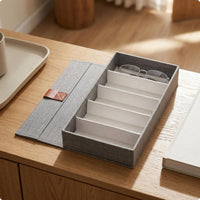 Oxford Cloth Glasses Organizer Stitched Closure Tab Eyewear Display Tray