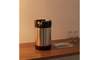 Beverage Keg with Rubber Handles Sanitary Welded Corny Keg Container Pressure-Rated Vessel Sturdy for Homebrewers, Home Brewing