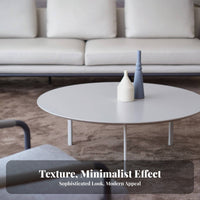 cream Drum Table Light Luxury Living Room Furniture Minimalist & design Round Top for homeowners, Interior Design aficionados