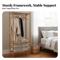Rolling Clothes Organizer complimentarystanding Garment Stand Easy Assembly for Retailers