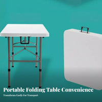 Fold-in-Half Table Foldable Design Folding Desk Lightweight for Street Vendors
