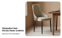 Sturdy Carbon Steel Frame Modern Upholstered Dining Chair Space Saving Upholstered Dining Chair High-Density Foam Cushion Household Furniture Ergonomic Design for Restaurant Owners, Small Families, Office Managers, Hotel, Living Room, Home