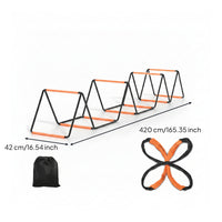 Foldable Agility Ladder with Storage Bag Thickened Agility Ladder with Carry Bag Reinforced Portable for Athletes, Coaches, Coordination Exercises, Home Gym