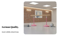 Multi-Functional Freestanding Ballet Barre Stable Base Floor Standing Workout Bar Heavy Duty Adjustable Height Dance Barre Non-Slip Feet for Children, Beginners