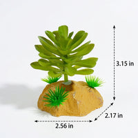 Realistic Fake Plants with Weighted Base, Snake Accessories for Vivarium, Aquatic Aquarium and Lush Terrarium Decor