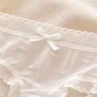 Underwear Women Multipack with Hygienic Gusset, Breathable Lace Knickers for Girls Everyday Wear, Comfortable Mid-Rise