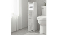 Narrow Toilet Side Cabinet Multi-Functional Slim Storage Unit Complimentary