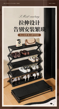 家用多功能折叠鞋架子门口玄关简易多层客厅鞋子收纳免安装置物架