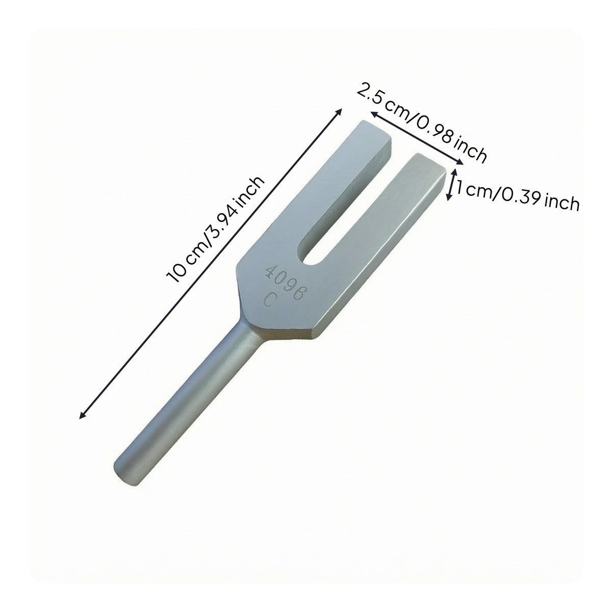 Polished Aluminum Tuning Fork Forked Head Metal Tuning Fork Smooth Handle Healing Instrument Lightweight