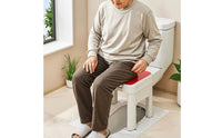 Squat-to-Sit Toilet Stool Padded Toilet Seat Stool with Pad Bathroom Aid U-Shaped Molded for Elderly