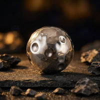 Home Bar Stainless Steel Whisky Stones for a Unique Gift for Him, Moon Shape Chilling Stones with a Polished Finish, Food Grade Barware, 55mm