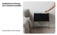 Single-Drawer End Table Nordic aesthetic Nightstand Space-Saving for Homeowners