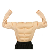 Muscle Costume Top Shaped Padded Muscle Shirt 3D for Kids