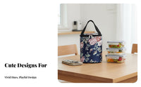 Thermal Insulation Cylindrical Bento Pouch Thickened Material Insulated Bento Pouch Large Capacity meal carrier Portable Handle for Office Workers, Commuters, Students, Workplace, School, excursion, outdoor dining