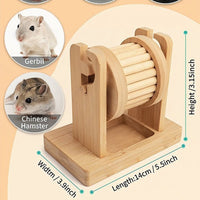 DIY Hamster Foraging Toy Wooden Interactive Feeder for All Seasons
