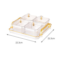 Divided Fruit Platter Multi-Functional Acrylic Candy Dish Set Bright Luxury
