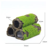 Bpet Flocked Tree Trunk Aquarium Hideout for Fish and Shrimp