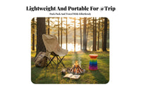 Lightweight Highspine Moon Chair Side Storage Pocket Folding Seat Includes Carry Bag Portable Seating for Campers, Anglers, Camping, Fishing, outdoor dining, outdoor dinings