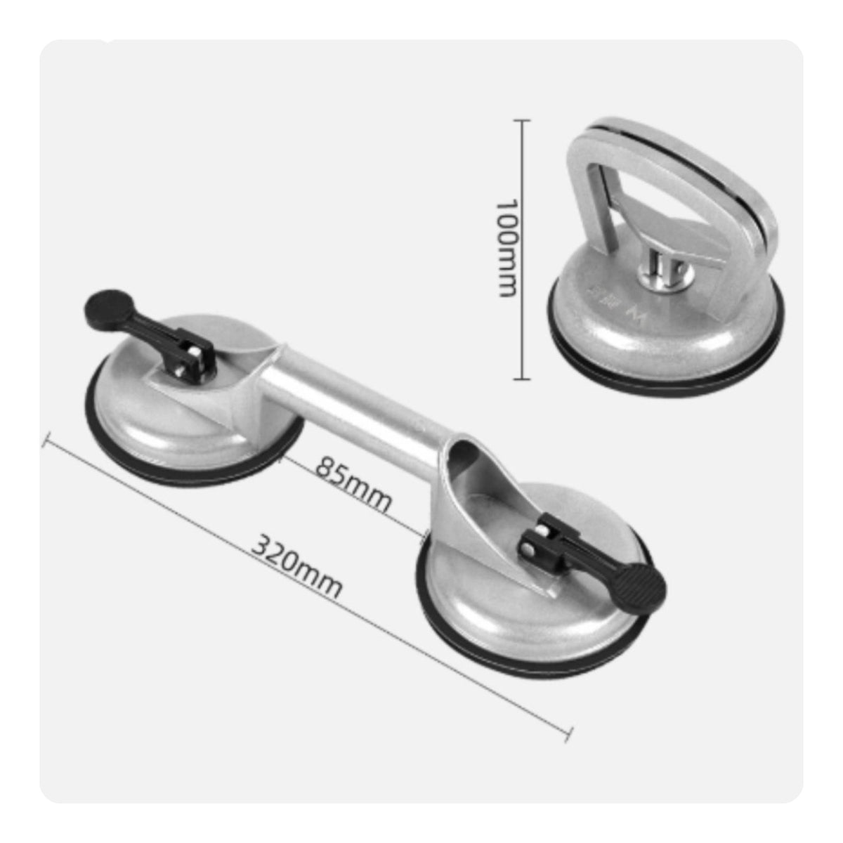 Heavy Duty Suction Cup Aluminum Alloy Tile Suction Cup High Load Capacity