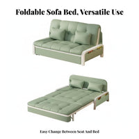 Space-Saving Armless Pull-out Sofabed Multi-Functional Sleeper Sofa High-Density Foam Living Room Furniture Integrated Storage for Small Apartment Dwellers, Students, Homeowners, Home Office