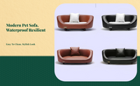 Plush pet sofa bed with removable cover