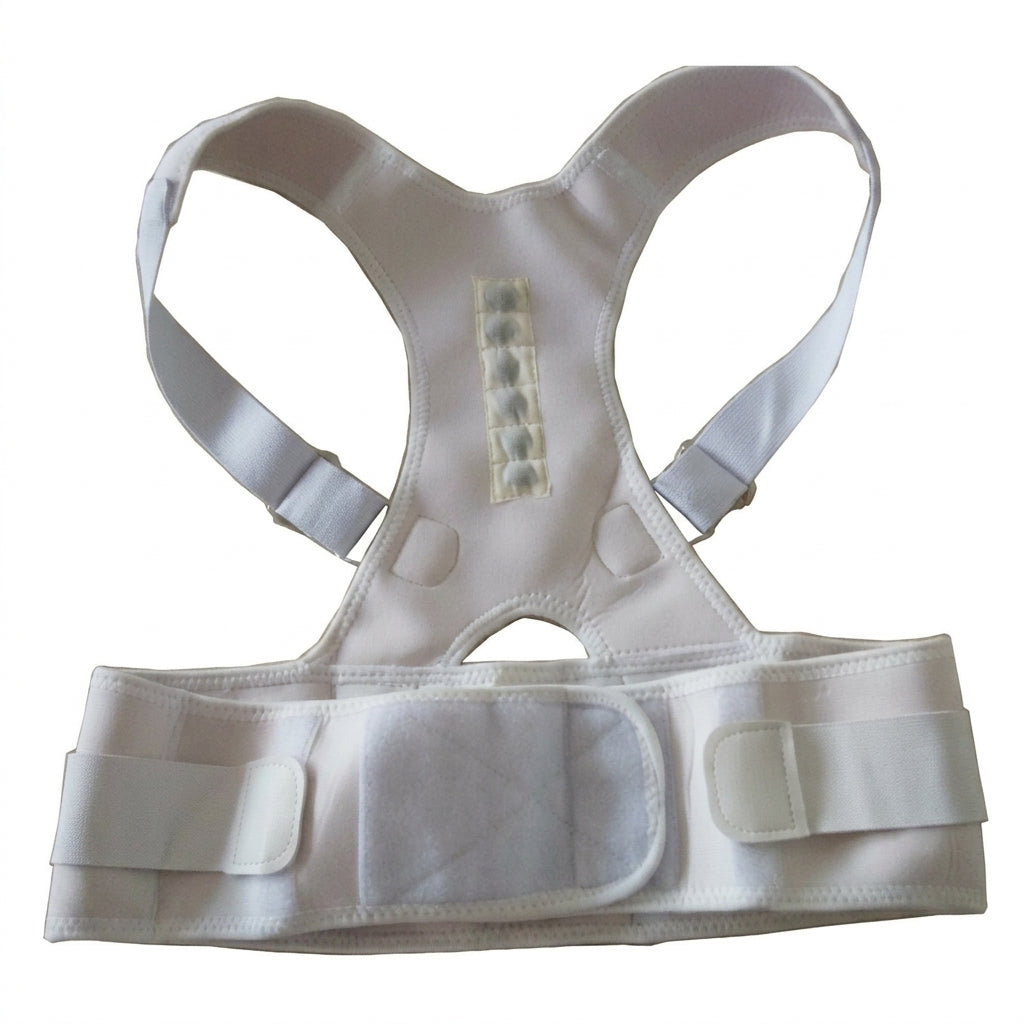 Magnetic Posture Corrector for Adults, Adjustable, Size S, White