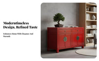 Light Luxury Design Chinese design Bedside Cabinet Antique Finish Nightstand Decorative Metal Hardware End Table Sturdy Construction for Apartment Dwellers, Homeowners, Students, Bedroom, Living Room, Small Spaces, Hallway