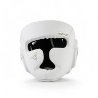 Safeguarding Open Face Headgear Padded Boxing Protective Headgear with Ear Covers Synthetic Leather Boxing Helmet Wide-Vision Opening for Kickboxing