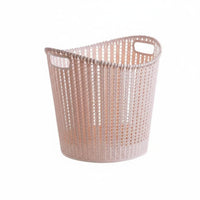 Lidded Wovenand design Basket Imitation Rattan Weave Laundry Hamper Large Capacity