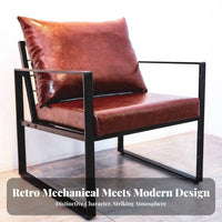 Mechanical Aesthetic Armchair and Table Set Retro Design Mechanical Aesthetic Dining Set Minimalist Look Long-Lasting Metal