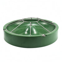 Round Piglet Feeding Trough Anti-Rooting Pig Feeder with Wire Guard Piglet Feeder with Metal Frame for Pigs
