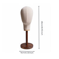 Hat and Hairpiece Display Stand Textile Covered Canvas Mannequin Head Easy To