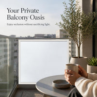 Self-Adhesive Frosted Privacy Window Film for Bathroom and Balcony, Light Transmitting Opaque Glass Sticker