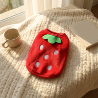 Dog Vest and Puppy Vest, soft Cartoon Cat Vest and Cat Outfit, Warm Flannel Winter thermal Weather General Use for Small Animals