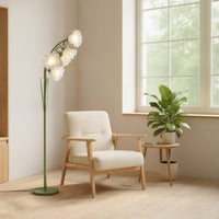 Floor Lamp with Petal Heads Corded Floor Lamp with Foot Switch Convenient for Readers, Bedroom