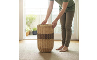 Woven Planter Basket Decorative Rattan Flower Pot Breathable Home Decor
