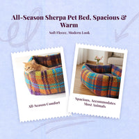 Lamb fleece cat bed, removable pad