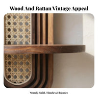 Vintage Wooden Display Unit French Country appeal Wall Shelf Decorative Accent Sturdy sturdy for Decor aficionados, Homeowners