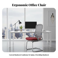 Adjustable Height Ergonomic Mesh Back Chair 360° Swivel Office Furniture 3D Support Quiet Casters for Telecommuting Workers, Students, Gamers, Meeting Room
