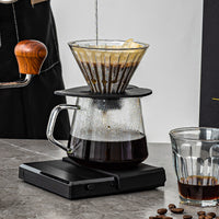 Pour Over Coffee Set with Grinder, Filter Paper, Server, Dripper, Scale, Hand Grinder, Gift Box