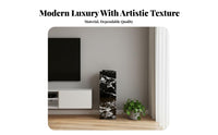 Luxury Aesthetic Marble-Top Plinth Elegant Design Freestanding Object Plinth Multi-Purpose Display Pedestal Multipurpose for Home Decorators, Interior Designers, Living Room, Showroom, Hotel Lobby, Retail Displays
