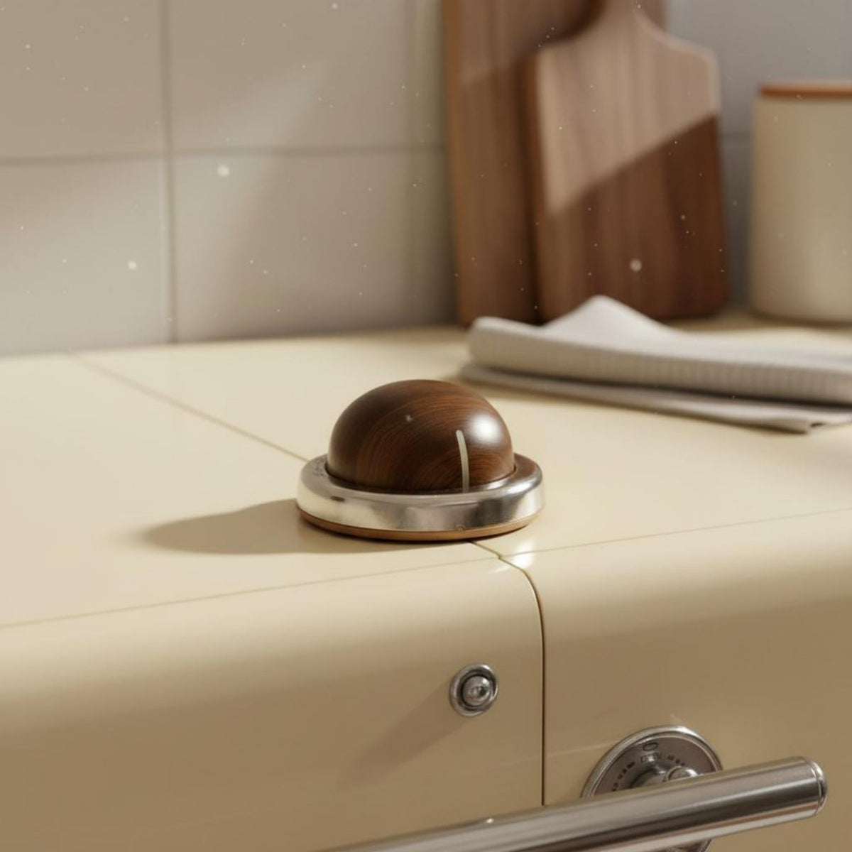 1 Piece Countdown Timer Mechanical Kitchen Timer Magnetic Cooking Timer Bottle Opener Wood Grain Design Suitable for Cooking Studying Exercising Home Decoration