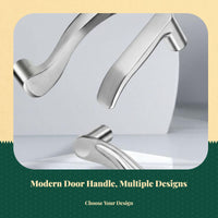 Door Handle, Universal Interior Lock, Stainless Steel, Easy Installation, Bedroom Bathroom Privacy