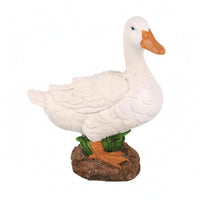 Resin Duck Ornament Orange Beak Duck Ornament Sculpted for Patio, Pond